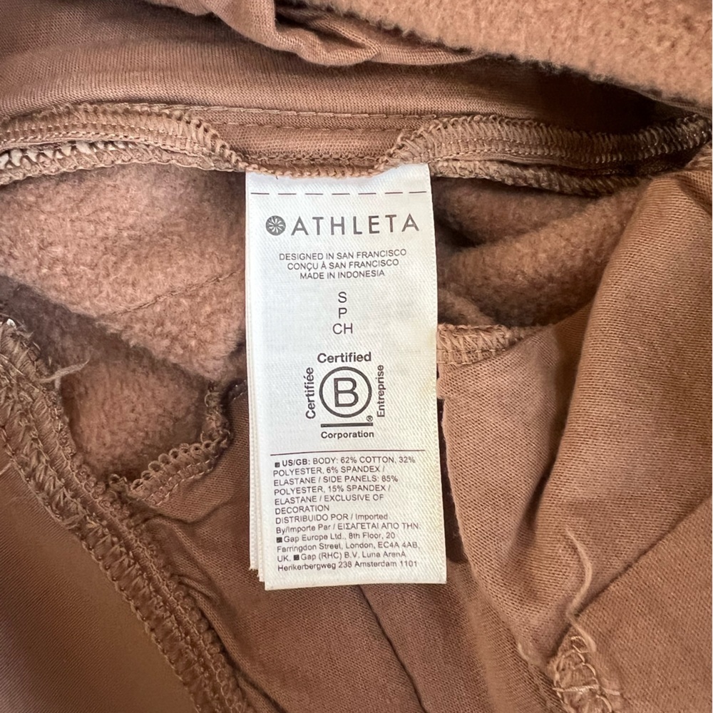 Athleta Retroplush Velvet Straight Leg Lounge Pants In Rustic Beige Brown, S - Picture 9 of 11